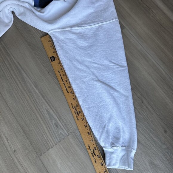 Vintage Wolf Sweatshirt‎ White Robert Allen Sportswear Made in the USA Mens XL - Picture 8 of 9